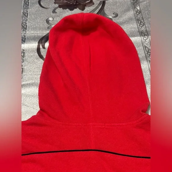 ❤️❤️Forever 21 Red Hoodie with Black Zipper size L ❤️❤️drawer (4) - Picture 7 of 7